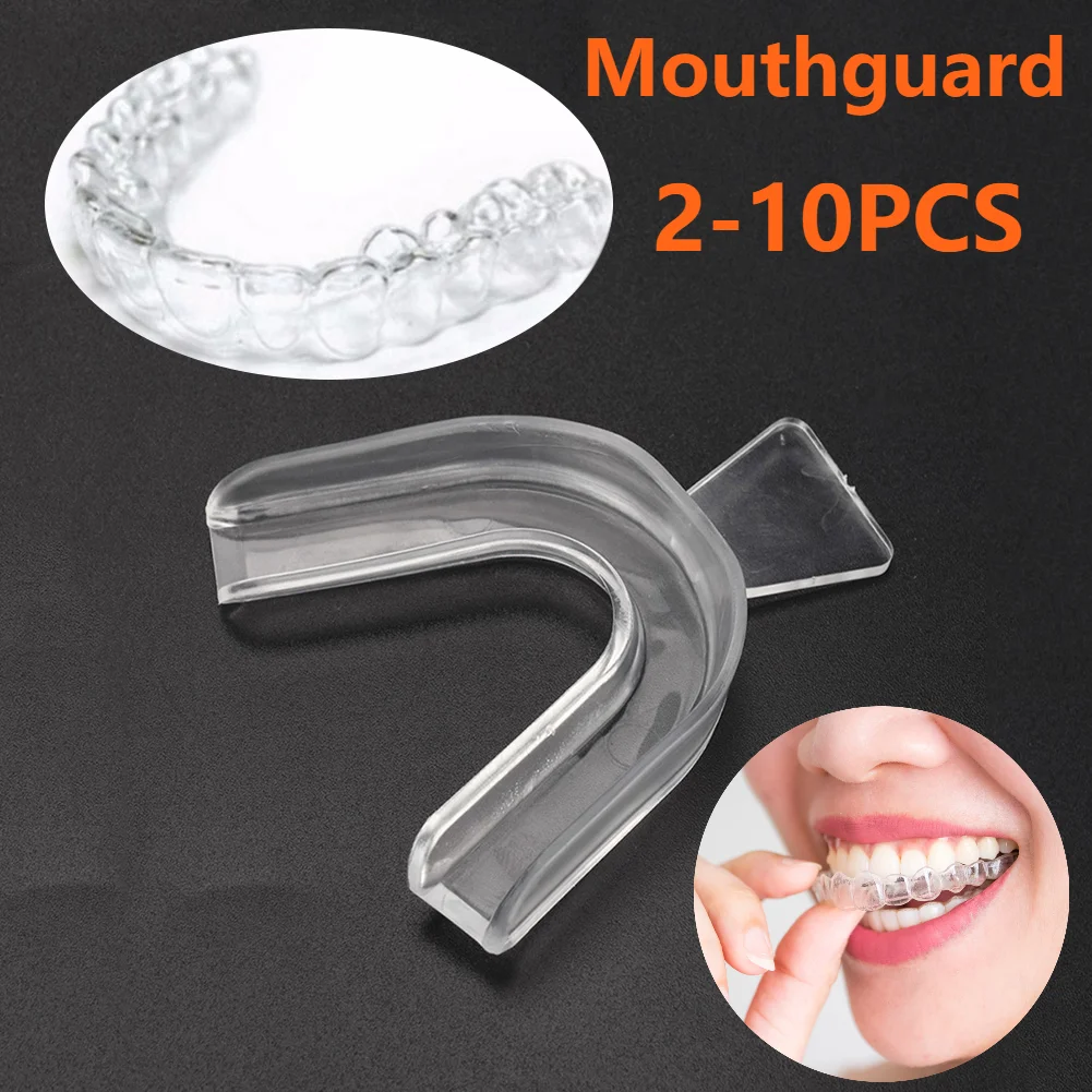 2-10Pcs Silicone Mouth Guard Teeth Protector Night Guard Mouth Tray for Bruxism Grinding Non-snoring Teeth Whitening Protection