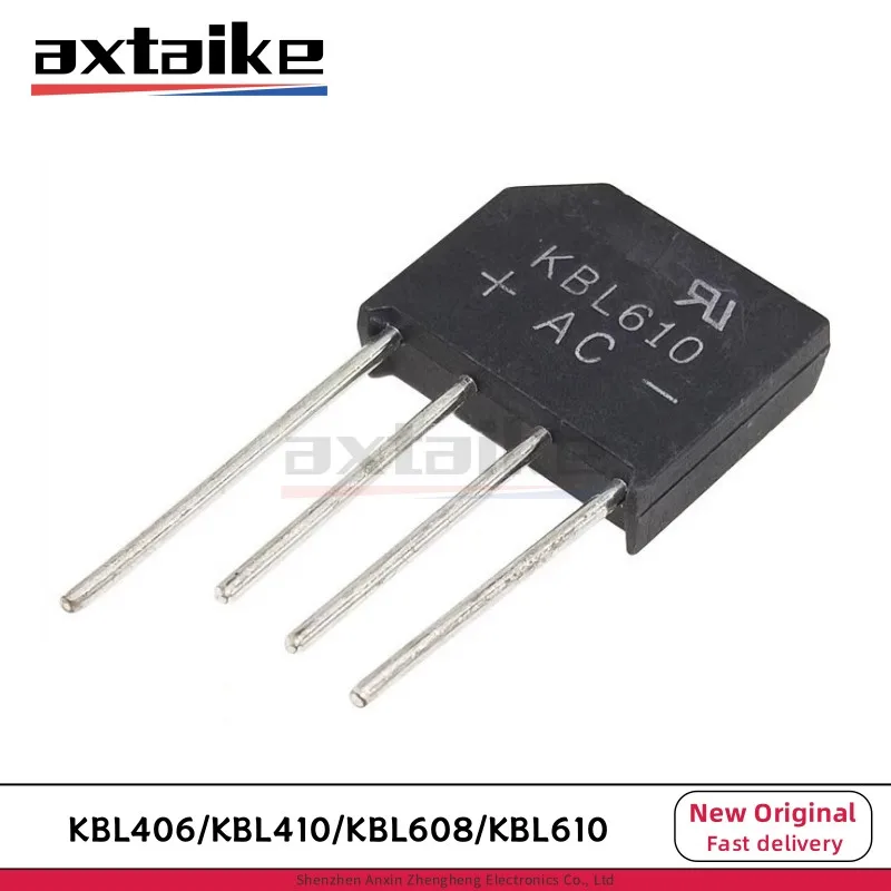 

5PCS KBL406 KBL410 KBL608 KBL610 4A 6A 600V 800V 1000V 1KV DIP 4Pin Silicon Bridge Rectifiers