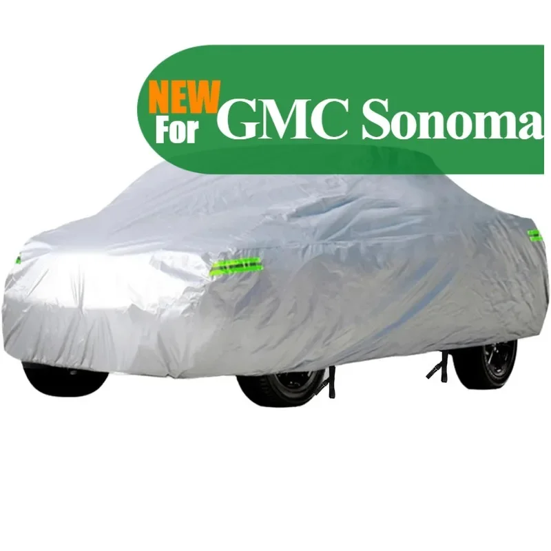 

5-Layer All-Weather Waterproof Car Cover for GMC Sonoma Exterior Full Covers Sunshine protectionwith a Free Storage Bag Silver