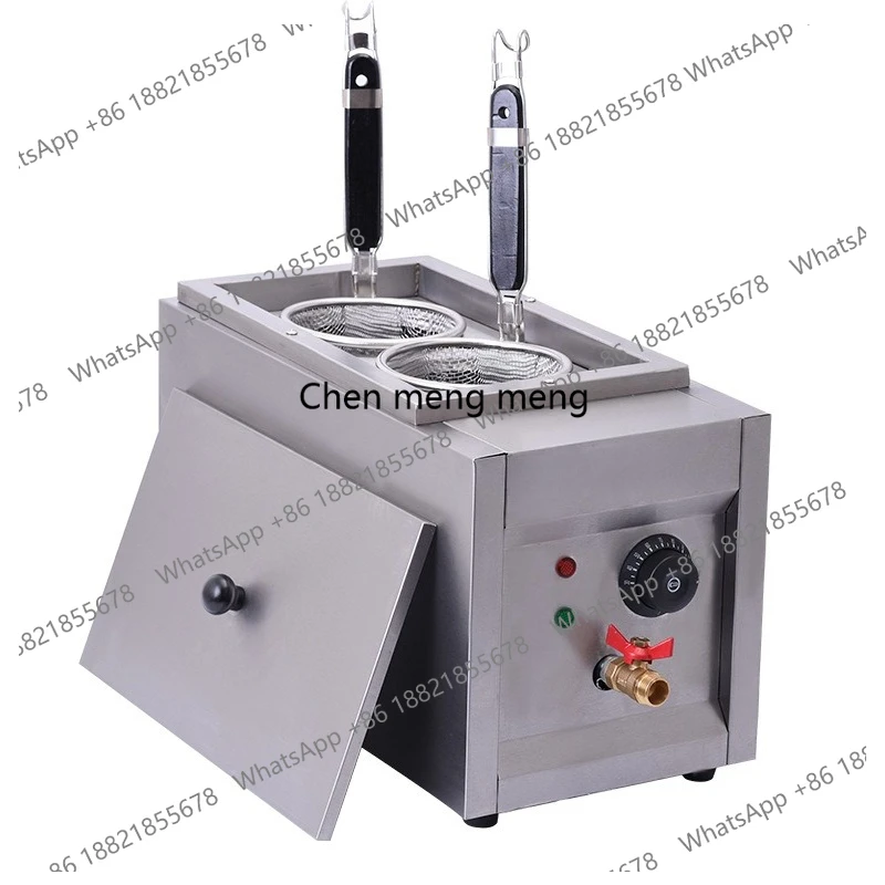 

Desktop two-head multi-functional electric noodle cooking stove Commercial soup noodles Underneath electromechanical heating