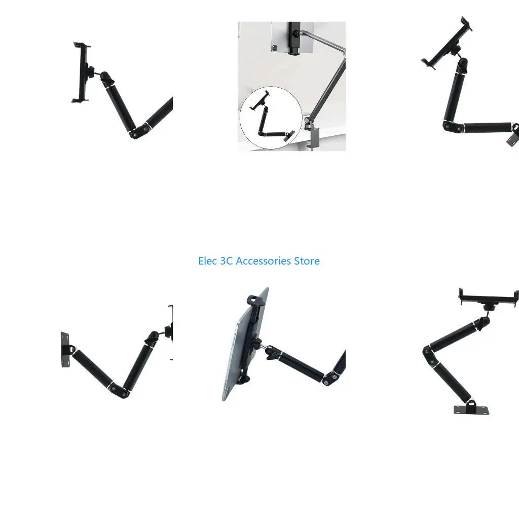 Y51A Multipurpose Tablet Wall Bracket with Extendable Arms for 4 to 13inch Tablets and Smartphones for Various Setting