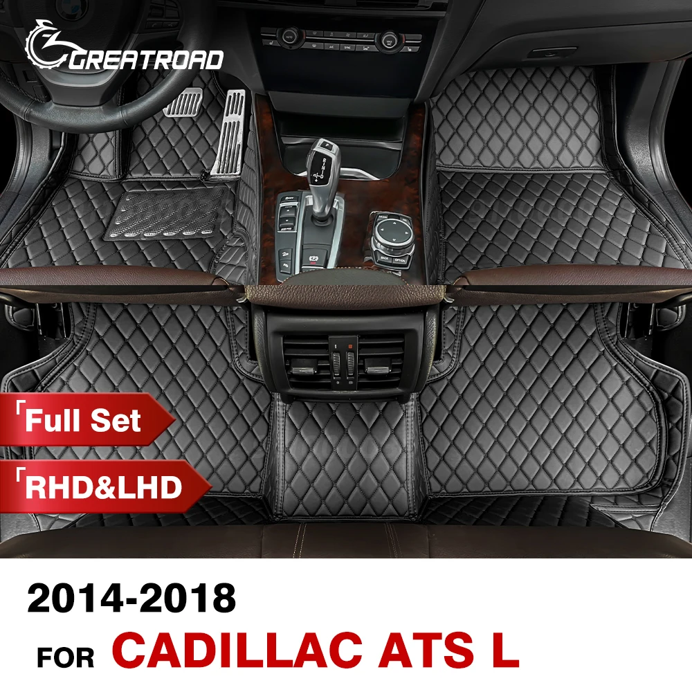 

Car Floor Mats For Cadillac ATS L 2014-2018 Custom Auto Foot Pads Automobile Carpet Cover Interior Accessories