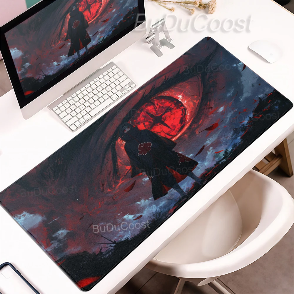Mauspad Gamer Rutschfest Anime Naruto Große Schreibtischunterlage Gaming PC-Zubehör Tablet-Pad E-Sports Mauspad Tastatur-Verlängerungsmatte