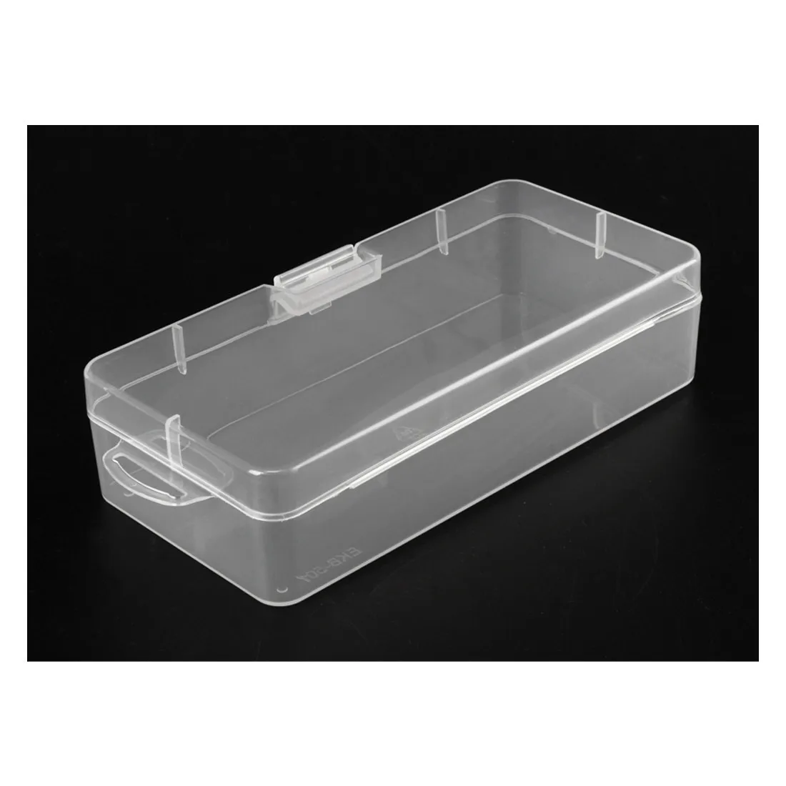 Caja rectangular de plástico transparente para joyería, contenedor de 18cm x 8,5 cm x 4,5 cm