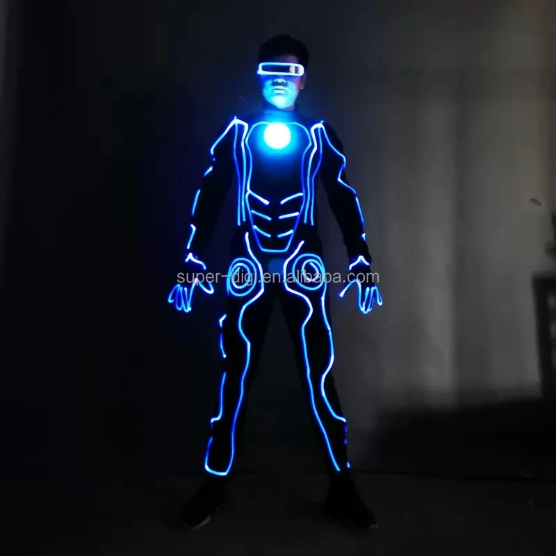 Sparkly Singer music festival concert  performance Future show led robot costume Stage Show Clothes