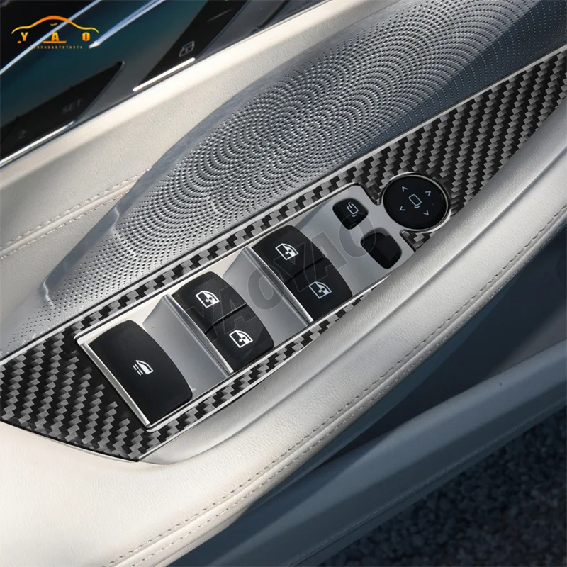 Dekoracyjna ramka podnośnika szyby z włókna węglowego do BMW serii 8 G14 G15 G16 (wersja kabrioletowa z 2 drzwiami) 2019-2023