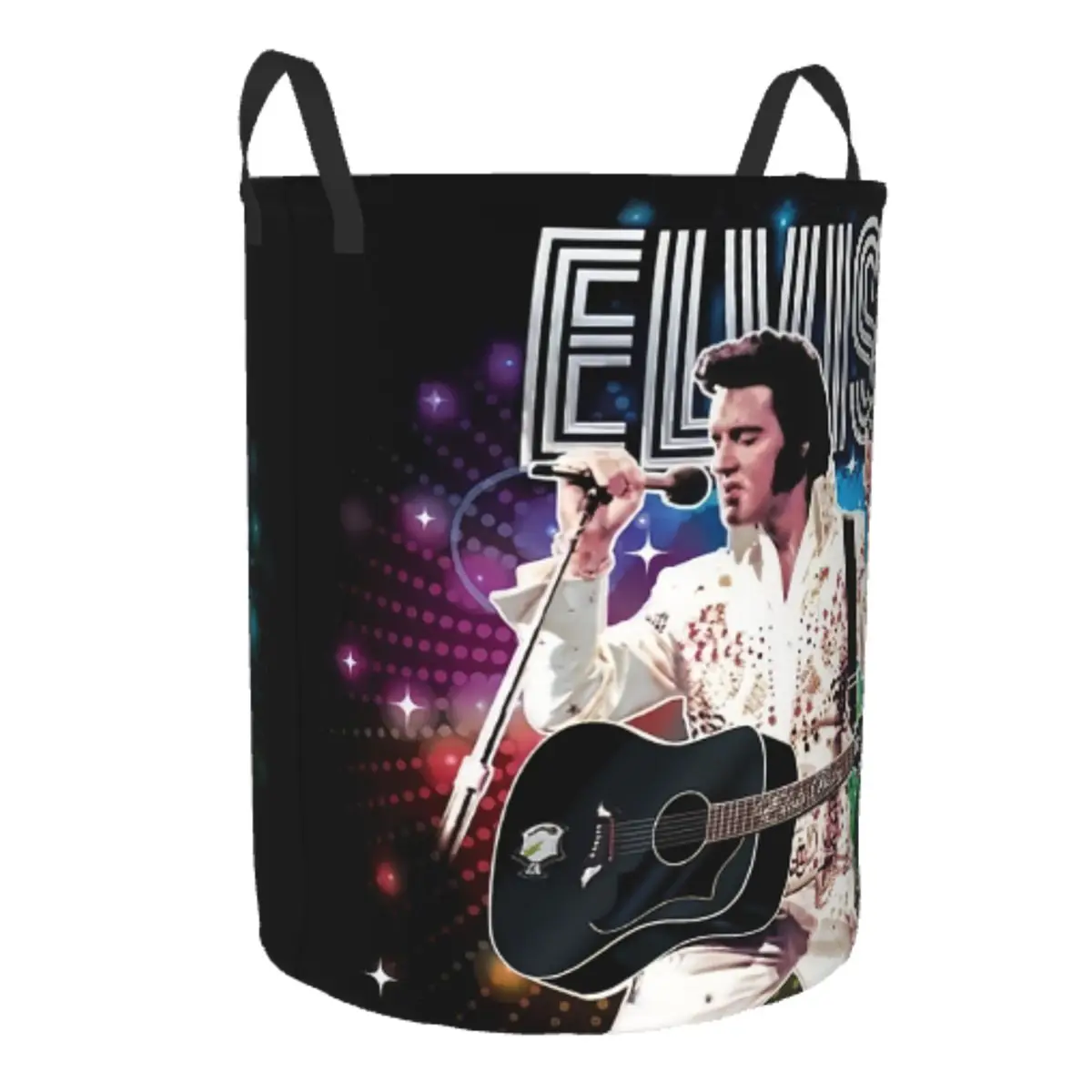 Custom American Singer Actor Elviss Laundry Hamper Large Storage Basket And Rock King Girls Boys Toy Organizer