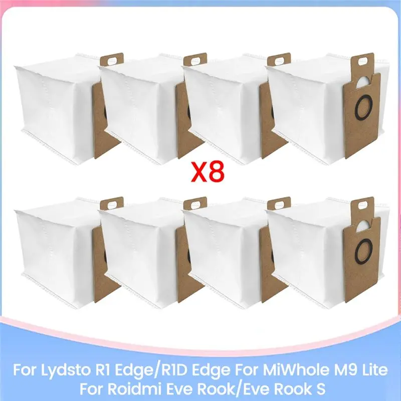 

A63P Top Vacuum Bags For Lydsto R1 Edge/R1D Edge For Miwhole M9 Lite For Roidmi Eve Rook/Eve Rook S Accessories Kit Efficient Cl