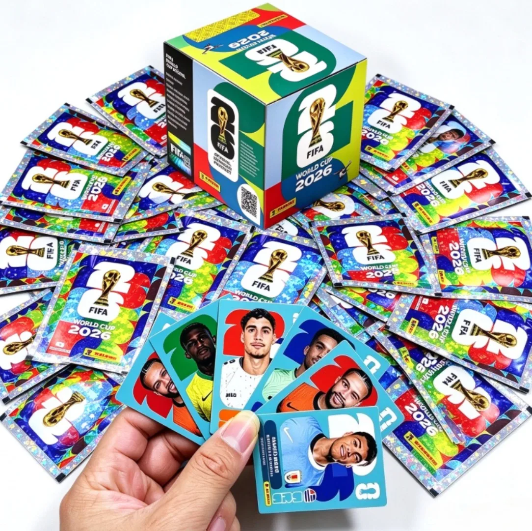 Original Panini FIFA World Cup 2026 Complete Sticker Box, 50 Packs Football Stickers, Collectible Souvenir for Soccer Fans