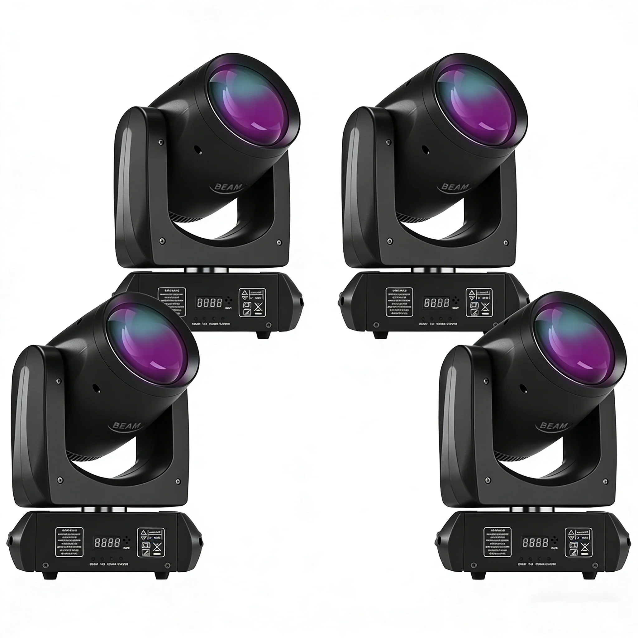 1/2/4/6 200W LED Beam Moving Head Light, 18 prisma's, 46000 LUX, DMX512, geluidsgeactiveerd, automatische bediening, master-slave, podiumverlichting, disco, DJ