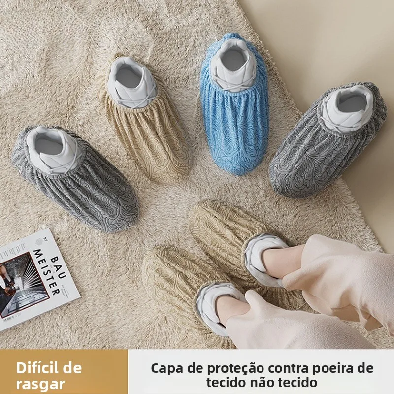 disposable-thickened-non-woven-fabric-shoe-covers-indoor-home-use-waterproof-reusable-fabric-anti-slip-foot-covers