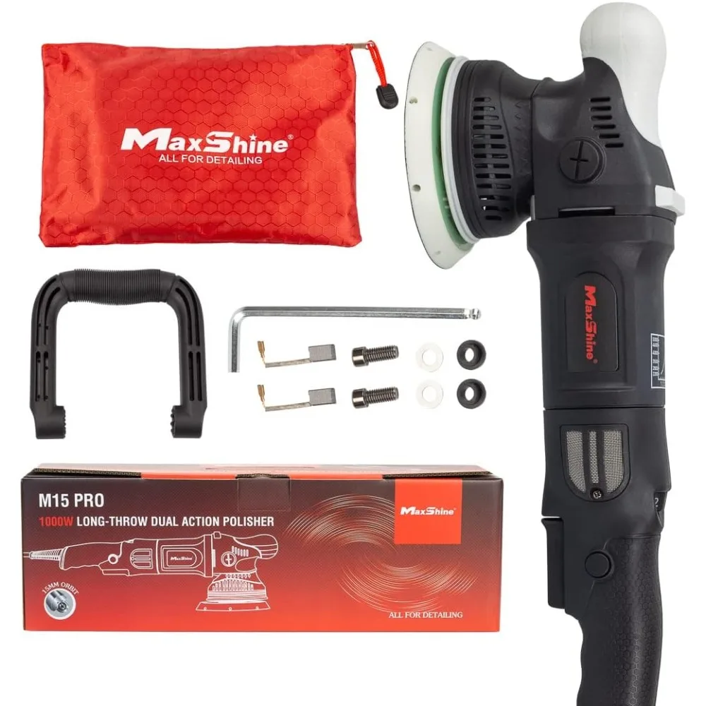 M15 Pro Series II Dual Action Polisher - 1000W, 6-Speed, 15mm Throw, 5” Disc, 5/8” Thread - Auto Detailing Tool