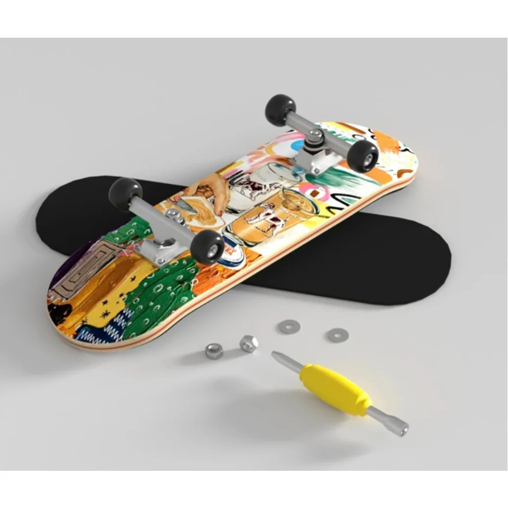 Vinger Scooter Vinger Skateboard Esdoornhout Professioneel Mini Houten Skateboard Fingerboard Set Kinder Tafelblad Speelgoed voor Jongens