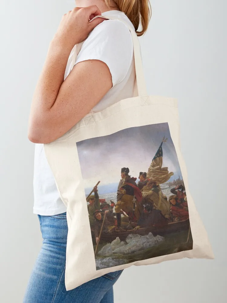 Washington Crossing the Delaware Painting Tote Bag Women's shopping bag Canvas stote bag tote screen Canvas Tote