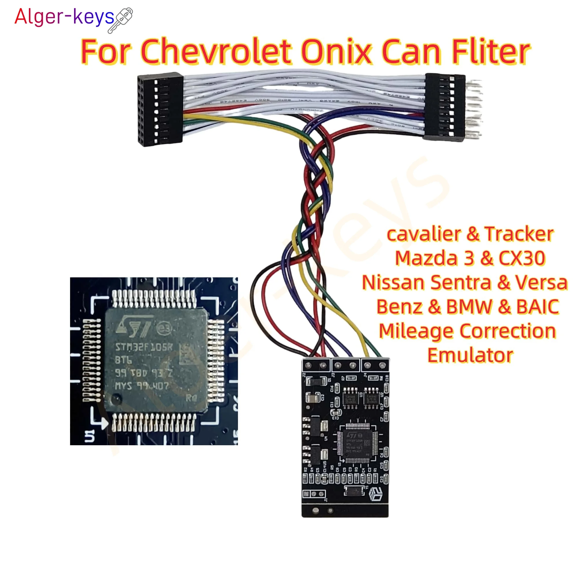 Alger-keys CAN Filter Universal 10in1 for Chevrolet Onix Benz BMW cavalier Tracker Mazda 3 Nissan Mileage Correction Emulator