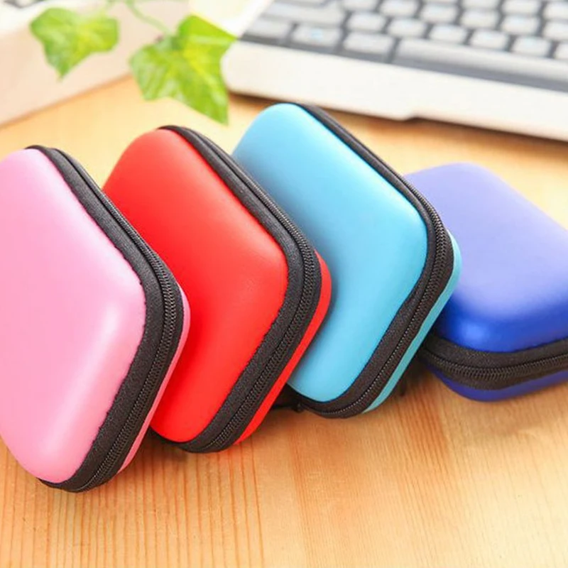 Mini bolsa de transporte para auriculares, accesorio portátil para artículos diversos, bolsa de almacenamiento de viaje, estuche de carga para auriculares, paquete con cremallera