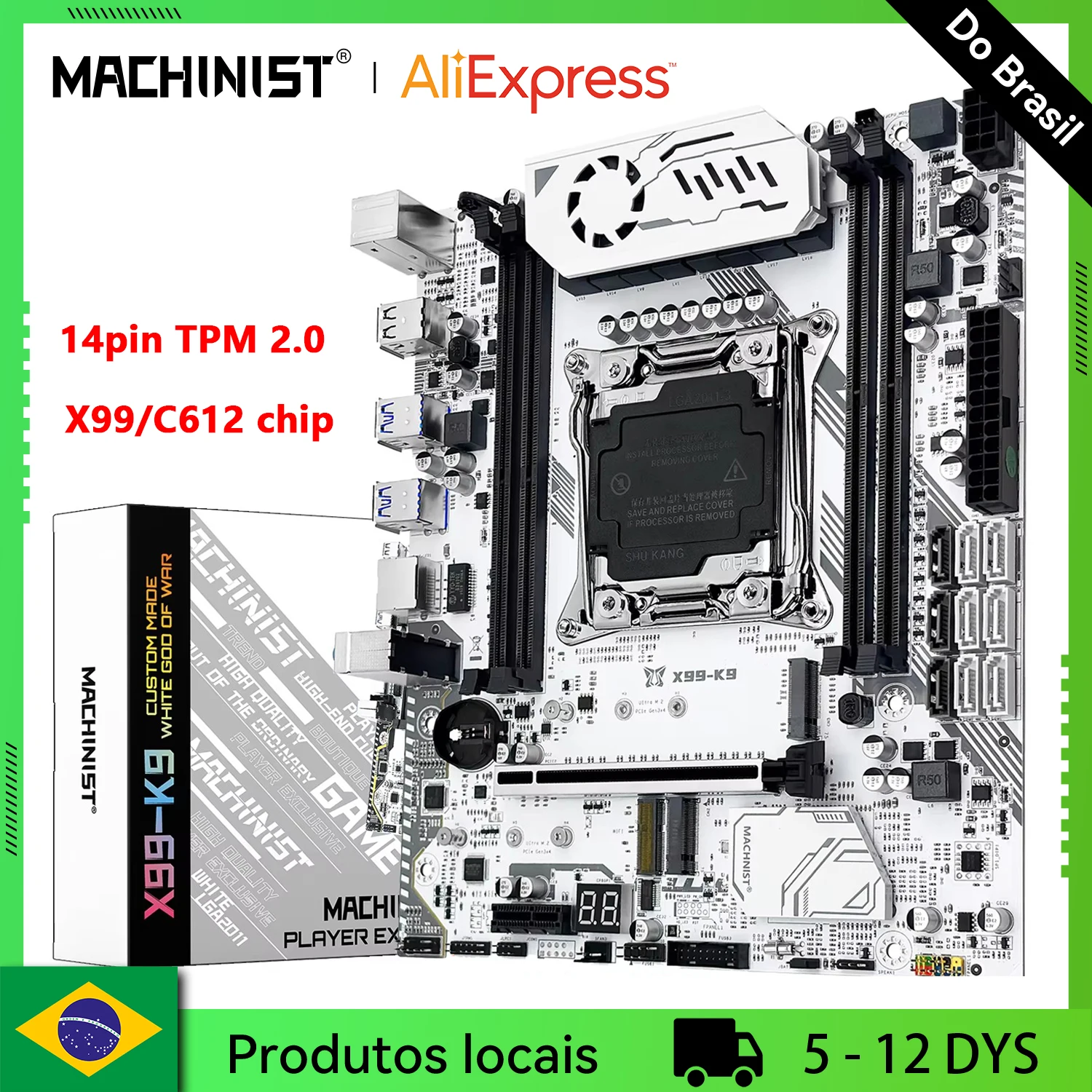 MACHINIST X99 K9 Motherboard C612 Chip Supports TPM 2.0 LGA 2011-3