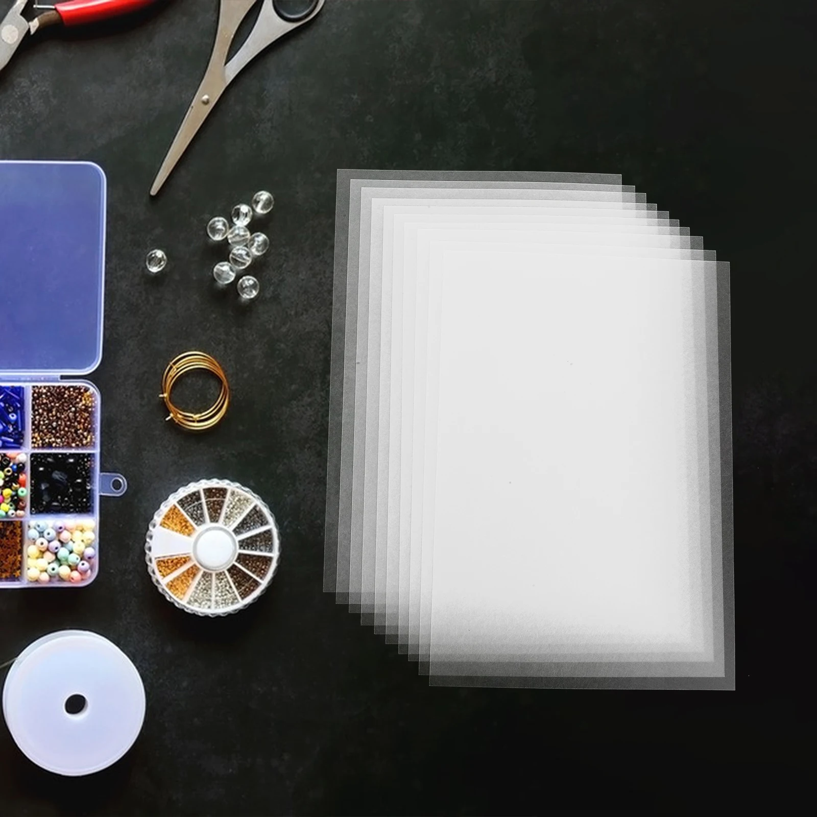 

10pcs Heat Shrink Film 0 3mm Semi Transparent Art Paper Diy Handicraft Sheets Plastic Membrane For Decorations