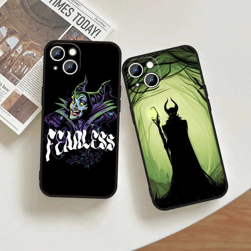 Disney Poison Queen For Apple iPhone 15 14 13 12 11 XS XR X 8 7 6 6S 5 5S Pro Max Plus Black Cover Phone Case