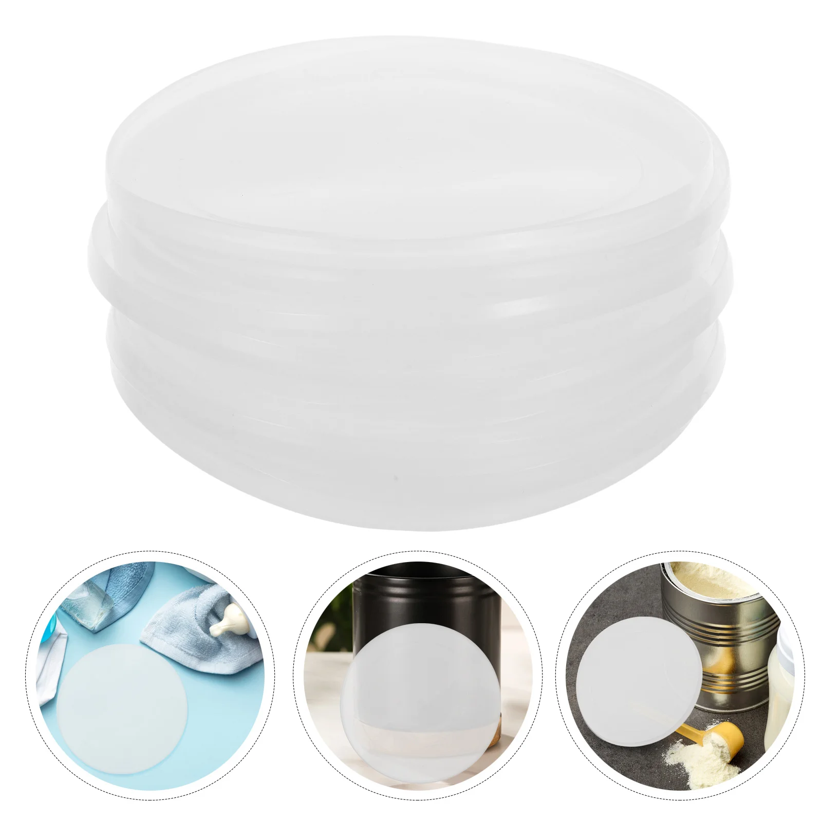 

10Pcs Round Can Lids Airtight Sealing Caps Food Storage Containers Dustproof Protection Freshness Round Can Lids