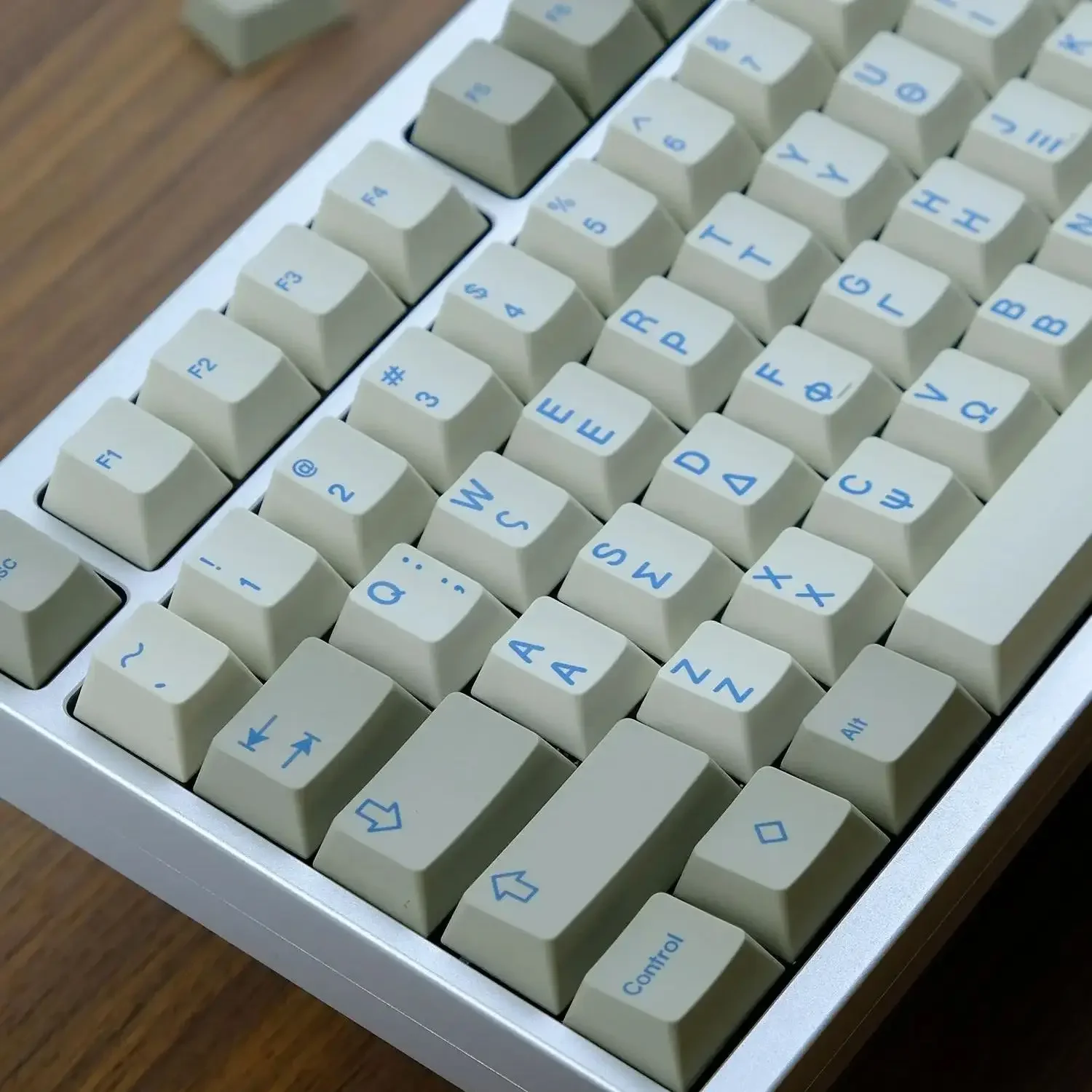 

Shenpo Retro Blue Greek Mechanical Keyboard Keycaps PBT Dye Sub Cherry Profile Fullset Keebox