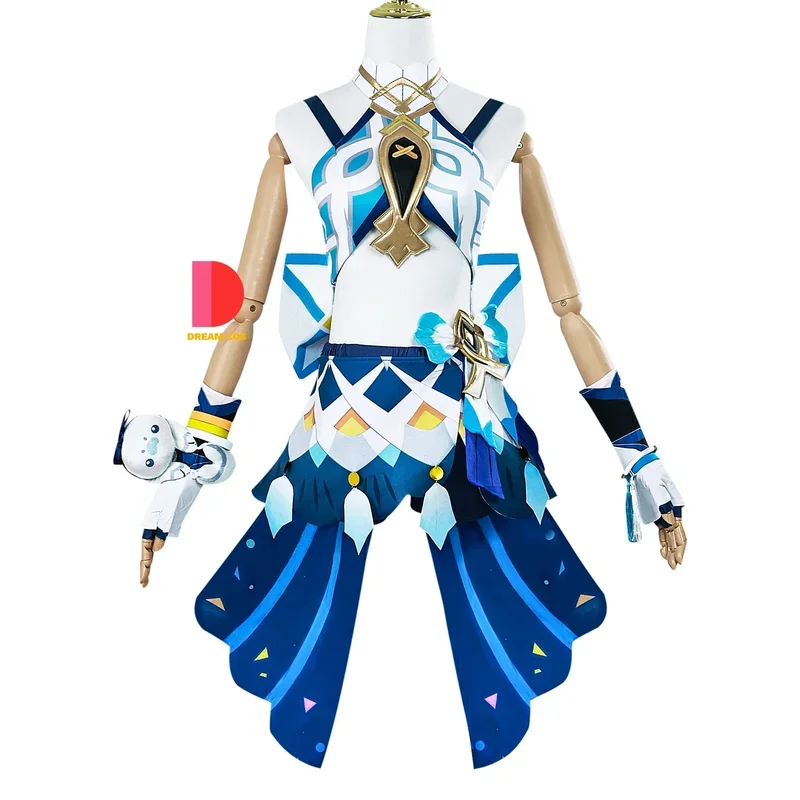Genshin Impact Mualani Cosplay Costume Dress Wig Anime Role Play Carnival Party Suits with Accessories for Fans Events Hot S#1#W