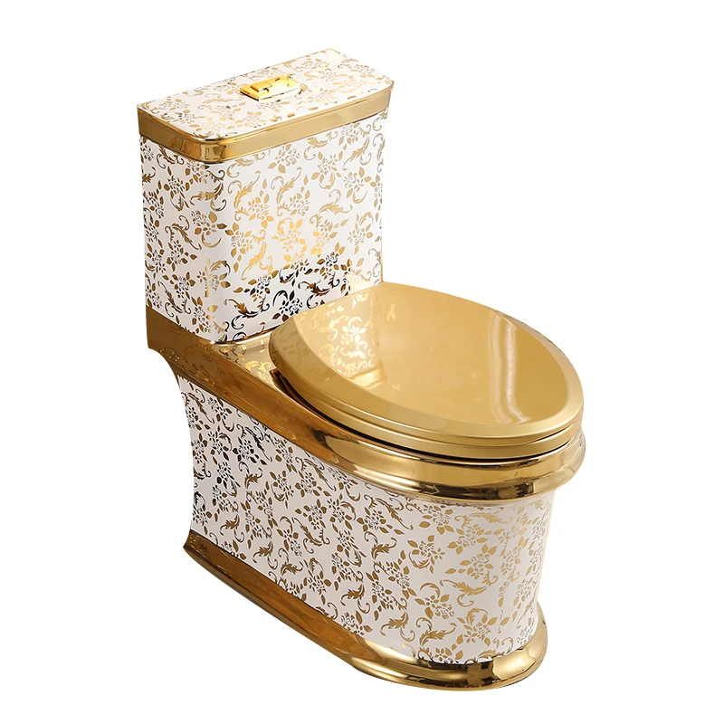 

Household European-style golden toilet super swirl personality water-saving and deodor-proof ceramic