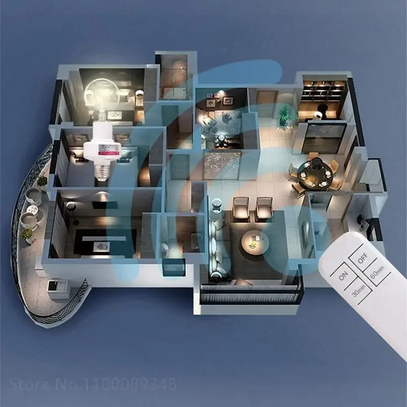 Afstandsbediening Gloeilamp Houder Adapter AC100-265V Draadloze Lichtschakelaar Timing Remote Lamp Socket E27 Lamp Base Controller
