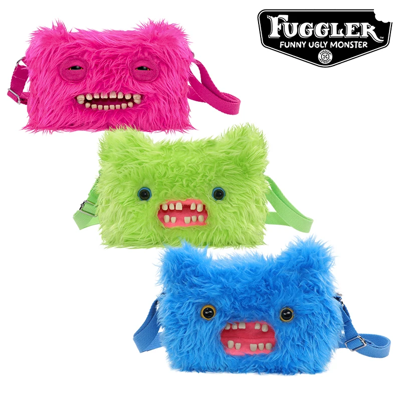 

Original Fuggler Funny Ugly Monsters Plush Crossbody Bag Toys Cute Mr. Buttons Screech Big Head Bag Stuffed Anime Toy For Kids