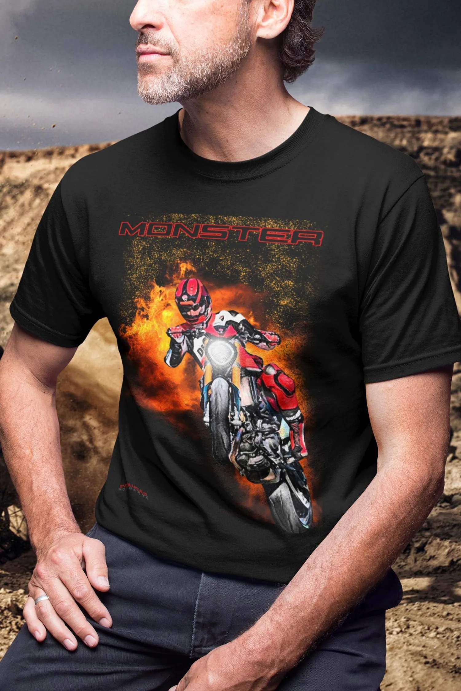 

341@EY D.ucati Monster T Shirt The New Generation Motorcycle Tee Testastretta Rider Graphic Top For D.ucatisti Fans Modern Naked