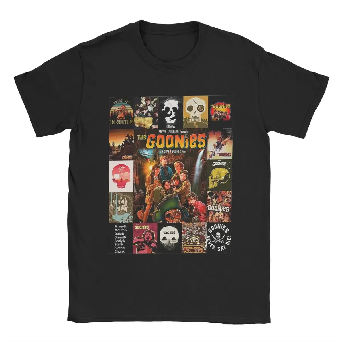 Awesome Goonies Classic Movie T-Shirts Men Round Collar 100% Cotton T Shirts Short Sleeve Tees Original Clothes