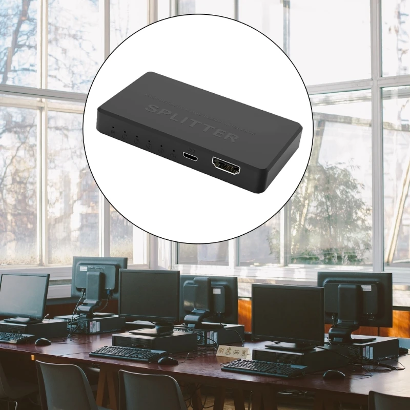 Bộ chia 4KHDMI, 1 đến 4 4k30hz Bộ mở rộng bộ chia màn hình độ nét cao Dropship