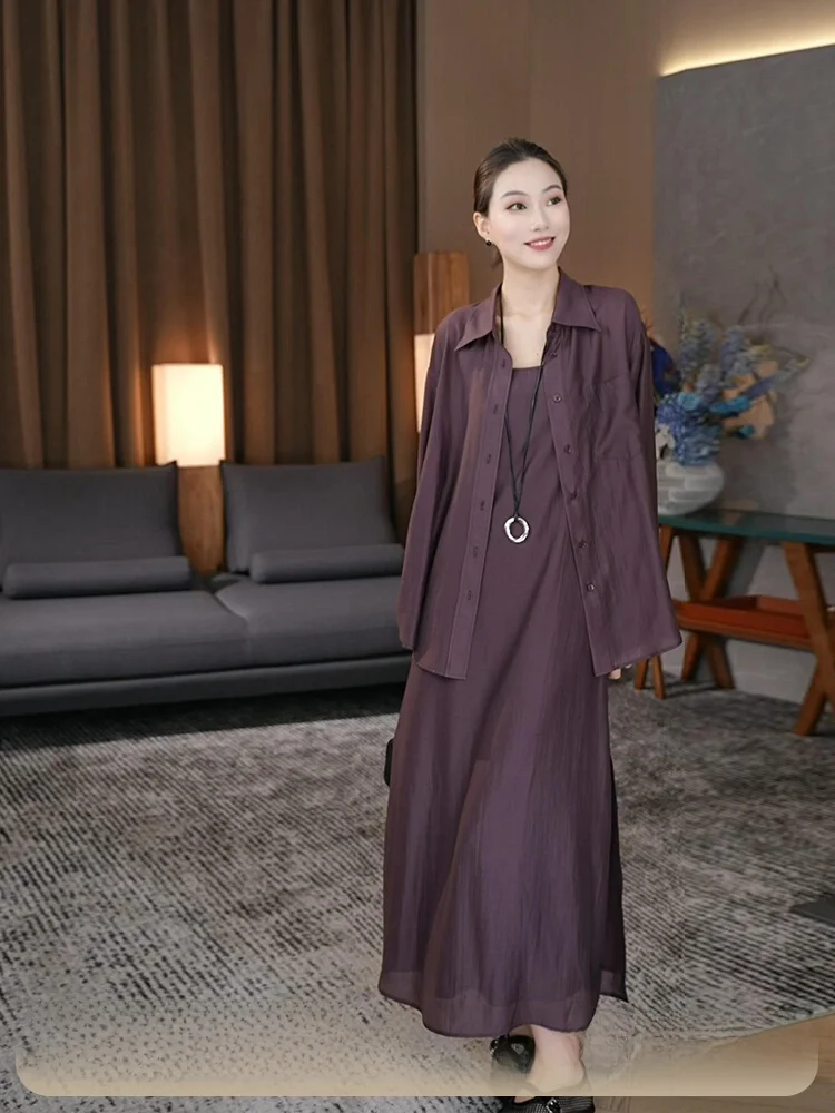 

ZOZO HOME Классическая летняя рубашка с высококачественной текстурой, индивидуальной окраской, в стиле Timel, женская, деловая, повседневная, свободного кроя, с длинным рукавом