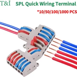 SPL-1/2/3/4/5 SPL-42/62 Universal Quick Lever Wire Connectors Electrical Wire Terminals for Any Circuit Inline Splices 28-12 AWG