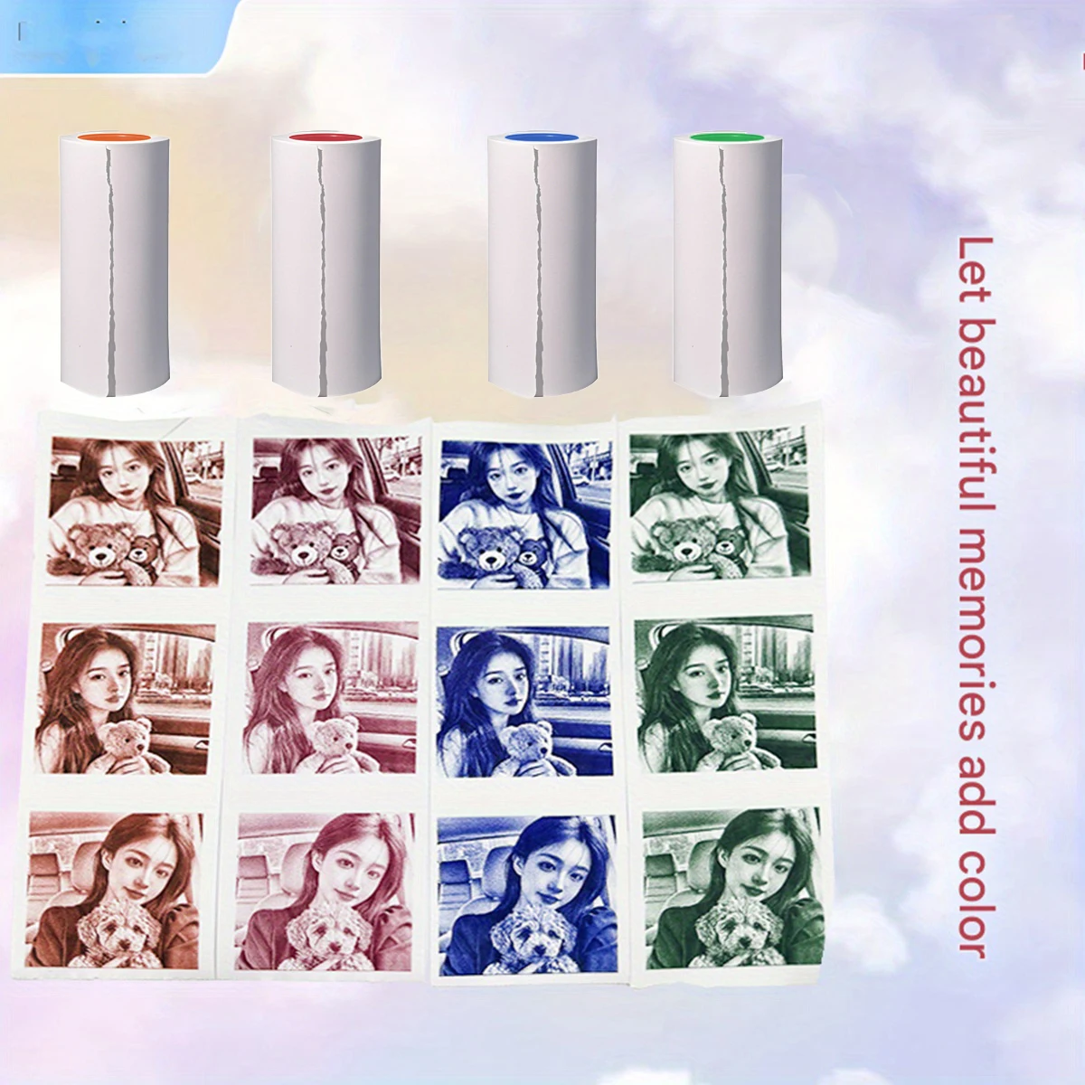 Instant Photo Paper - Compatible with Polaroid Cameras,Printers, Label Makers - Smooth Surface Film for Vibrant,Orange,Red,Green