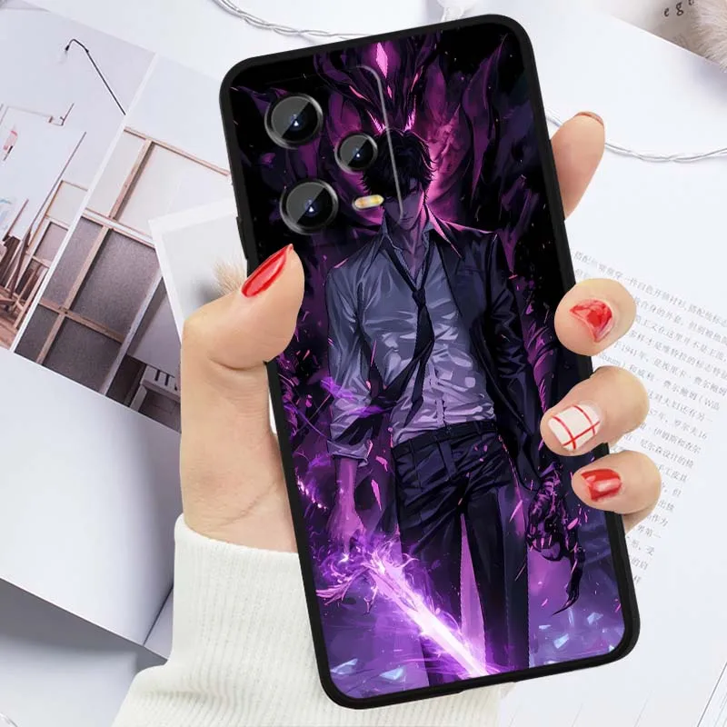 Solo Leveling Cool Popular Phone Case For Xiaomi Redmi Note 14 13 12 12S 11E 11 11S 11T Pro Plus 4G 5G Black Soft TPU Cover