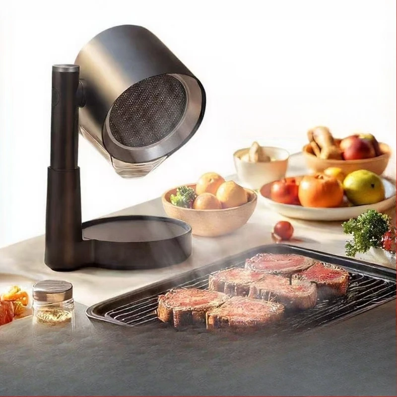 

Household small desktop range hood 24V brushless motor large suction movable portable range hood 110V