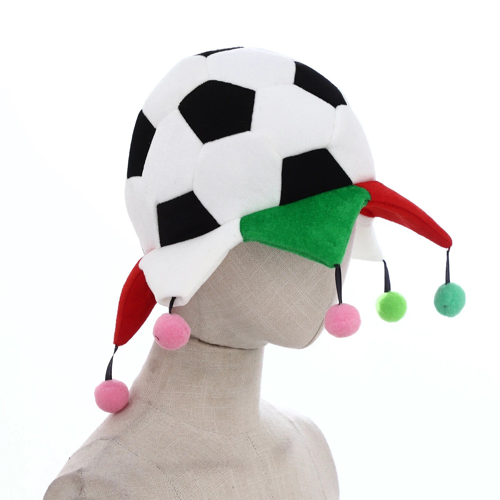 Carnival Hat Football Colored Jagged Brim Hat Funny Costume Soccer Hats Photo Booth Props for Adults Dress Up Hats Accessories