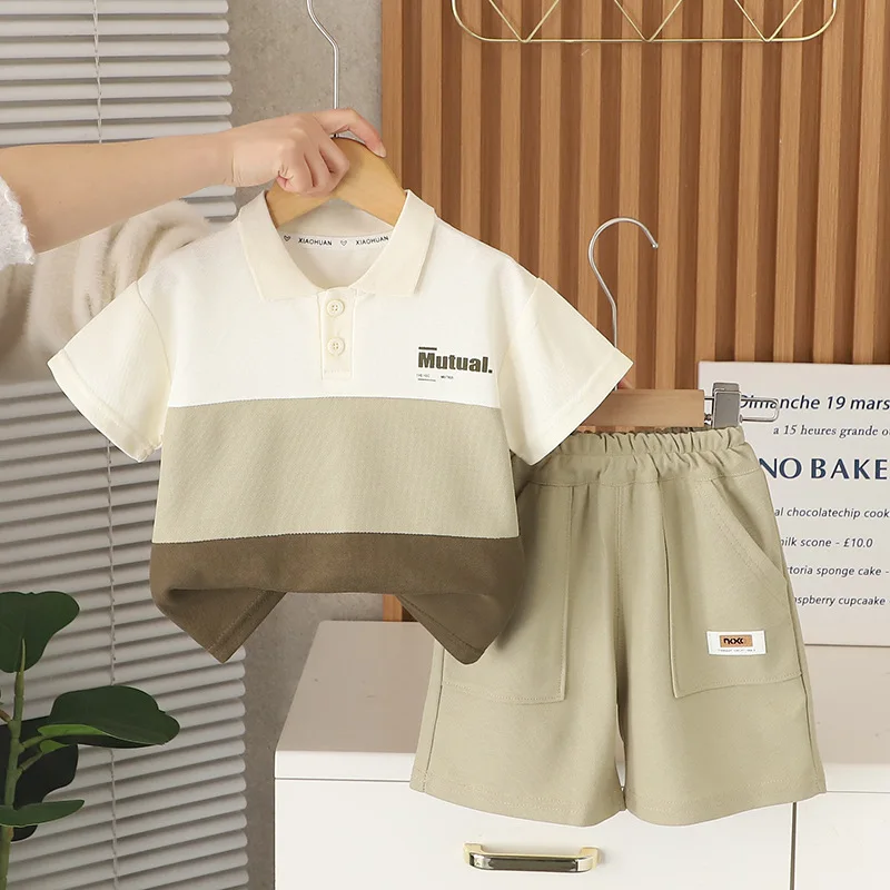 

Boys Clothes Sets Summer Children's Polo Shirts Shorts 2pcs T-shirts Suit For Baby Sports Outfits Kids Casual Tracksuits Toddler