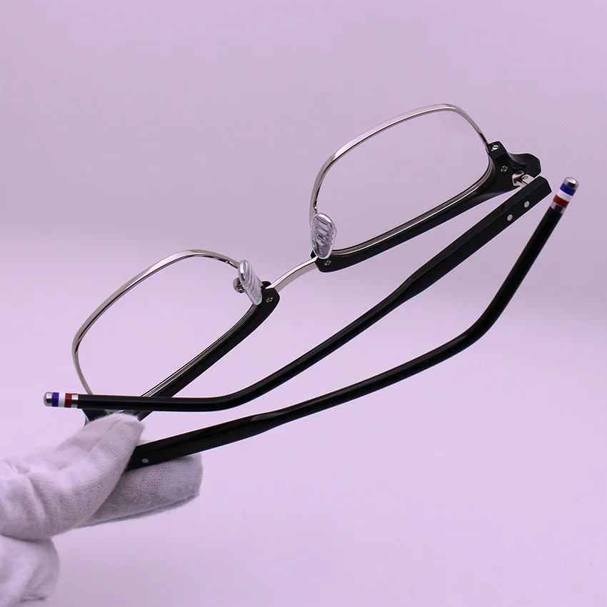 نيويورك الرجال مربع الأعمال التيتانيوم نظارات بمادة الخلات الإطار tb711 أزياء العلامة التجارية مصمم خفيفة للغاية النظارات البصرية مشهد