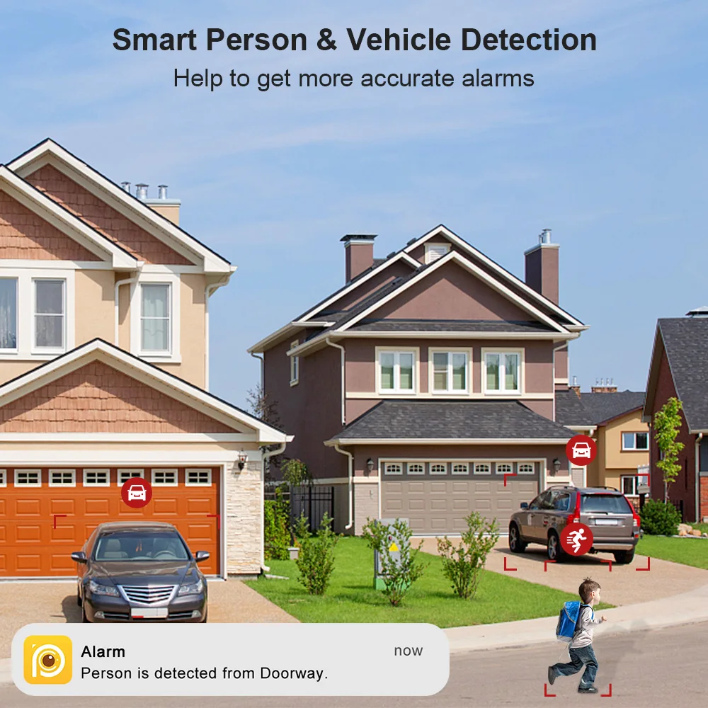 Anpviz HD 4K 8MP WIFI Dual Lens Panoramic Fixed Camera Outdoor 180° Wide Viewing Angle 6MP AI Human Detection Security Camera