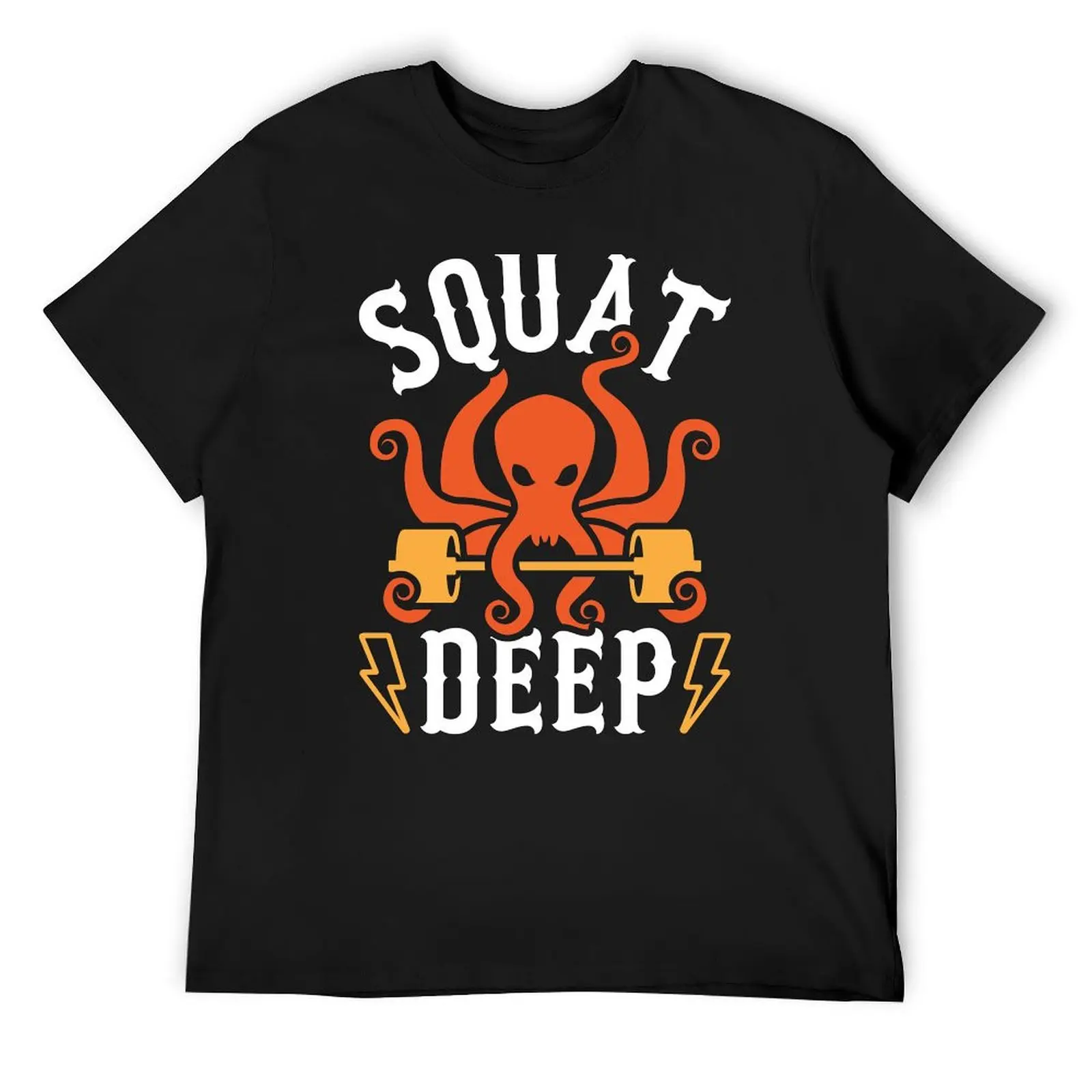 

Squat Deep Kraken T-Shirt cute tops oversized graphic tee vintage t shirts heavyweights mens clothes