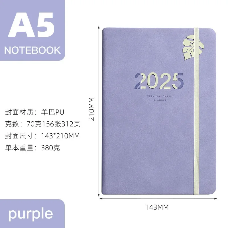 2025 English calendar book clock in time management notepad study plan diary Spanish wholesale agenda planner planners