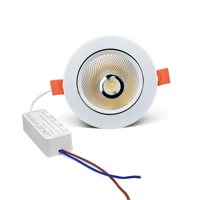 Downlight LED COB 3W 5W 7W 9W 12W 15W 18W 110/220V Sufitowa lampa wpuszczana Żarówka punktowa LED do oświetlenia wewnętrznego sypialni i kuchni