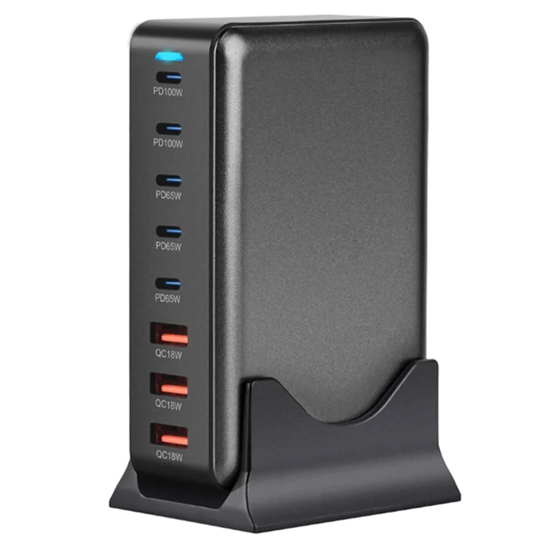 

НОВОЕ быстрое зарядное устройство Gan Fast Charge 3.0 USB Type C мощностью 440 Вт, мобильное 8-портовое зарядное устройство PD, удобное для переноски зарядное устройство для планшета, вилка европейского стандарта