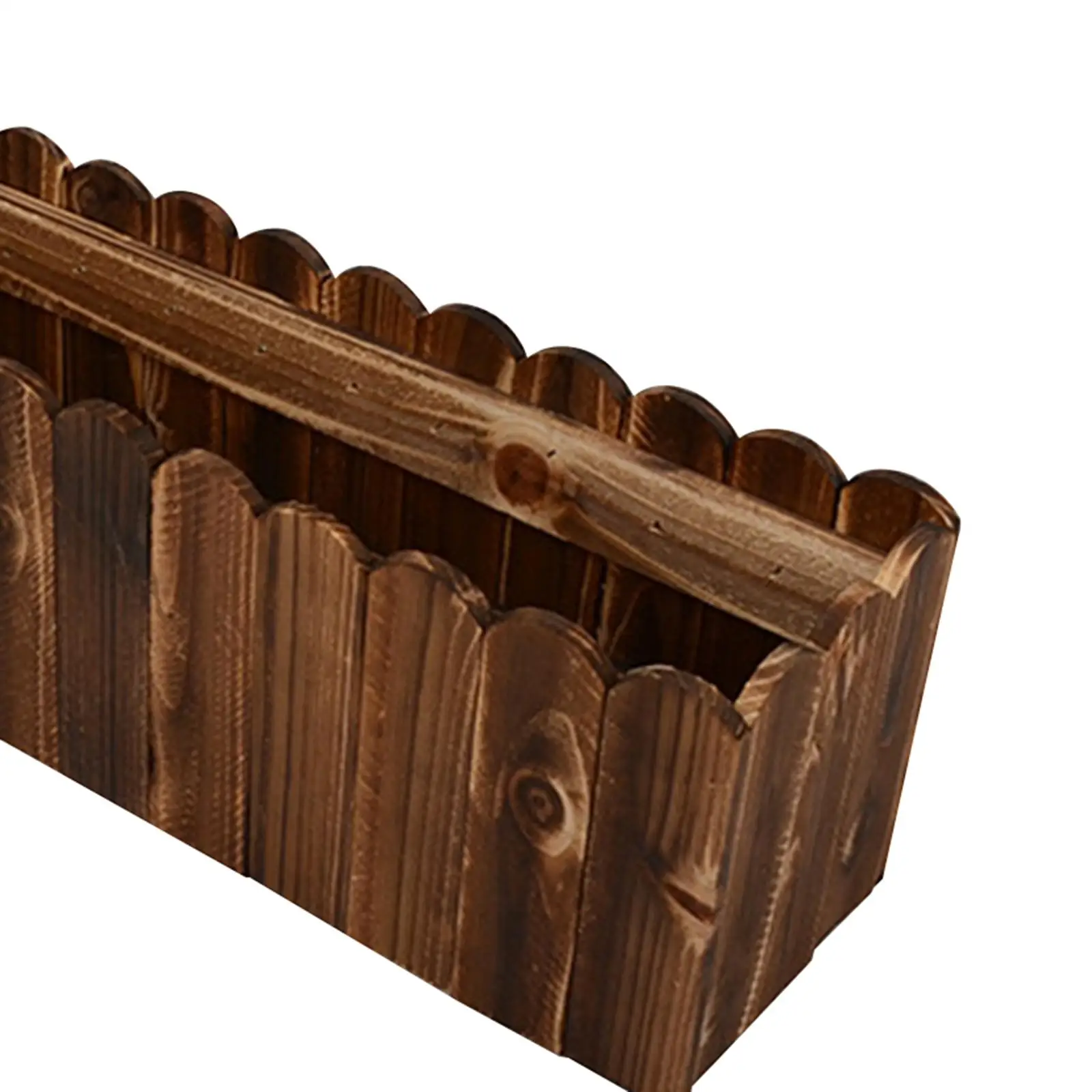 Wooden Flower Pot Rectangular Accessories Vegetable Planting Box Wooden Storage Box Home Art Decor Planter for Window Garden