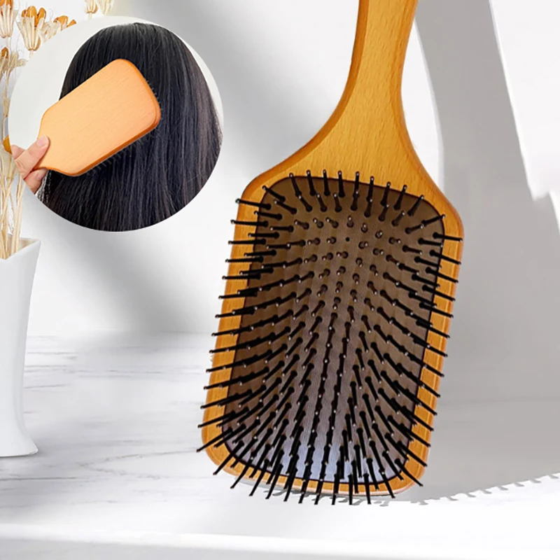 ไม้ถุงลมนิรภัยหวีนวดหนังศีรษะหญิงผมหยิกในครัวเรือนคุณภาพสูง Anti-Static ผมร่วงขนาดใหญ่ BOARD Air Cushion หวี