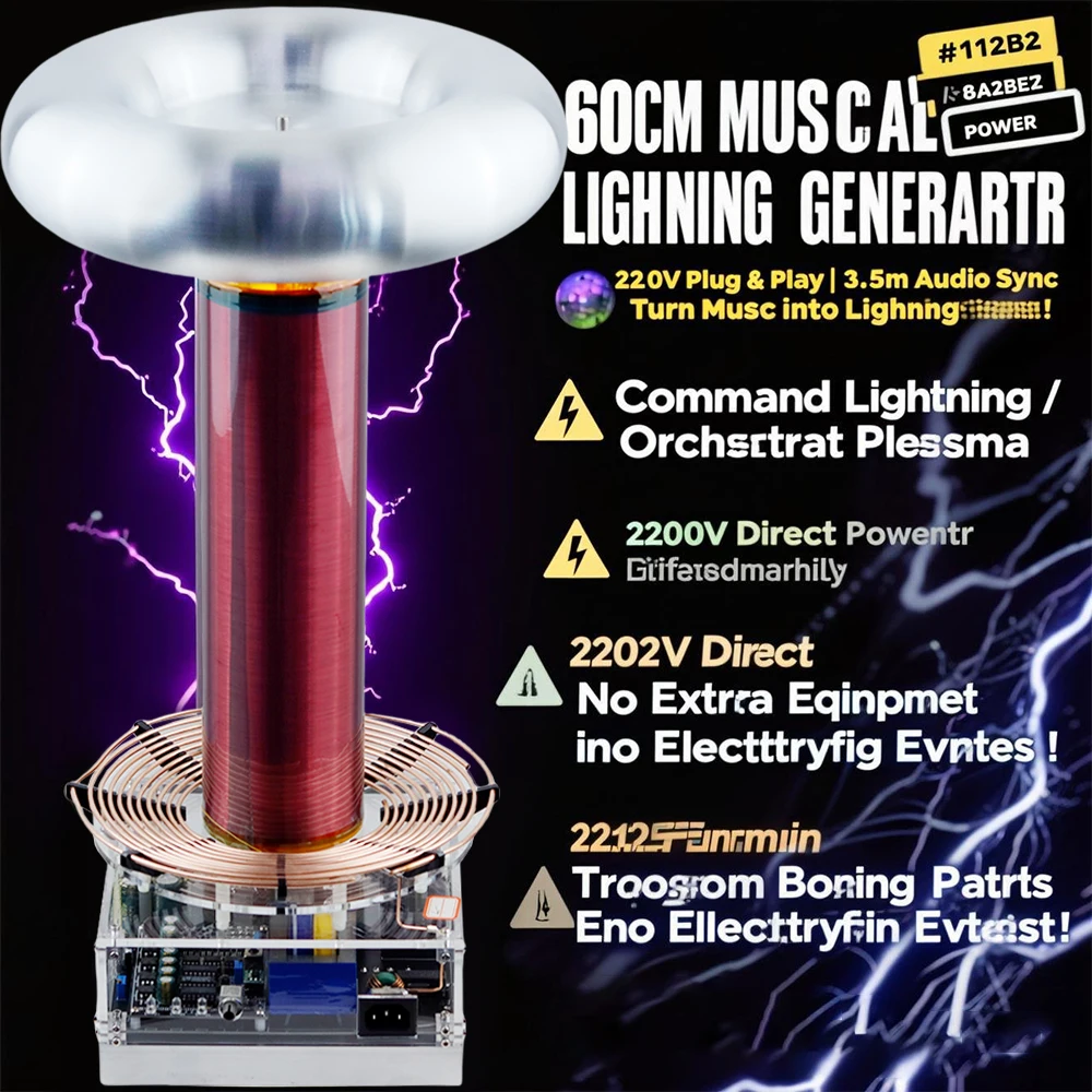 60CM Arc Music Tesla Coil DRSSTC High Tech Toy Science Museum DIY 220V SSTC