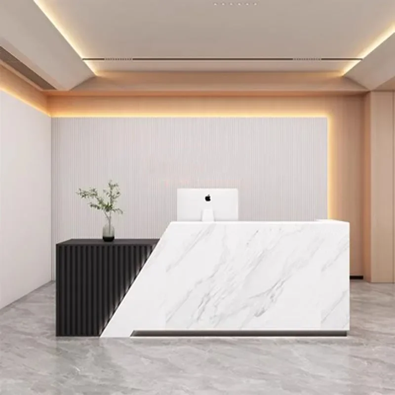 

Display Tables Front Office Desk Reception Lectern Pulpitos Standing Office Cashier Counter Minimalist Mostrador Salon Furniture