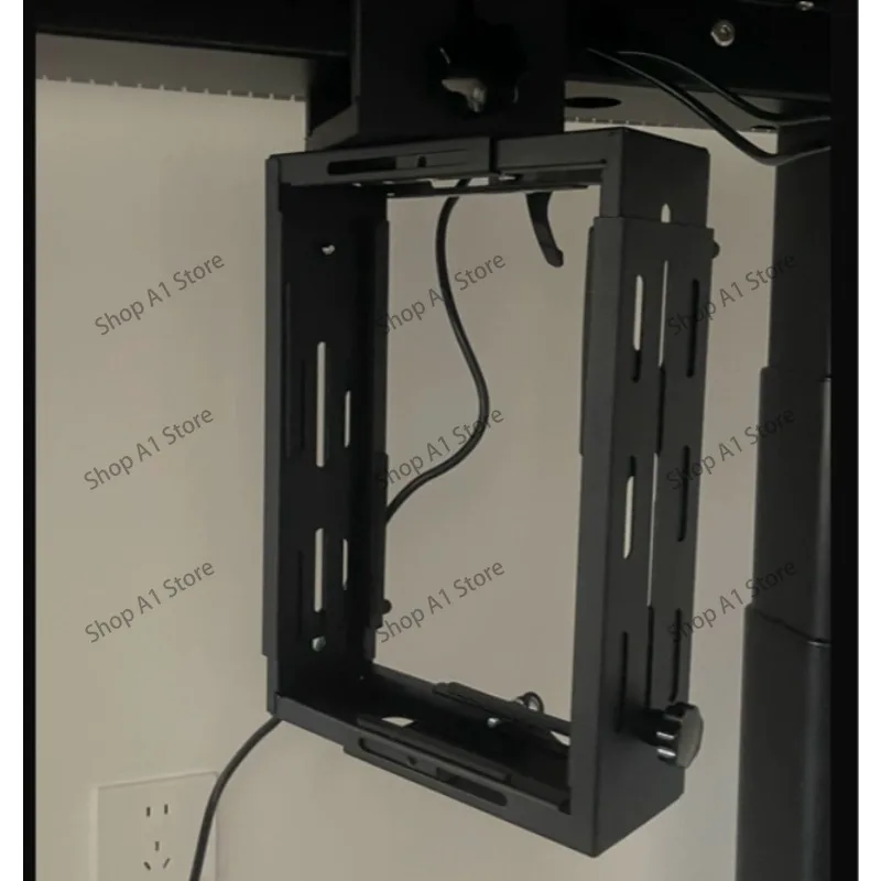 Under‑desk Computer Host Hanger Bracket, No‑Drill Punch‑Free Installation, Heavy‑Duty Hanging Mount for CPU Tower Holder